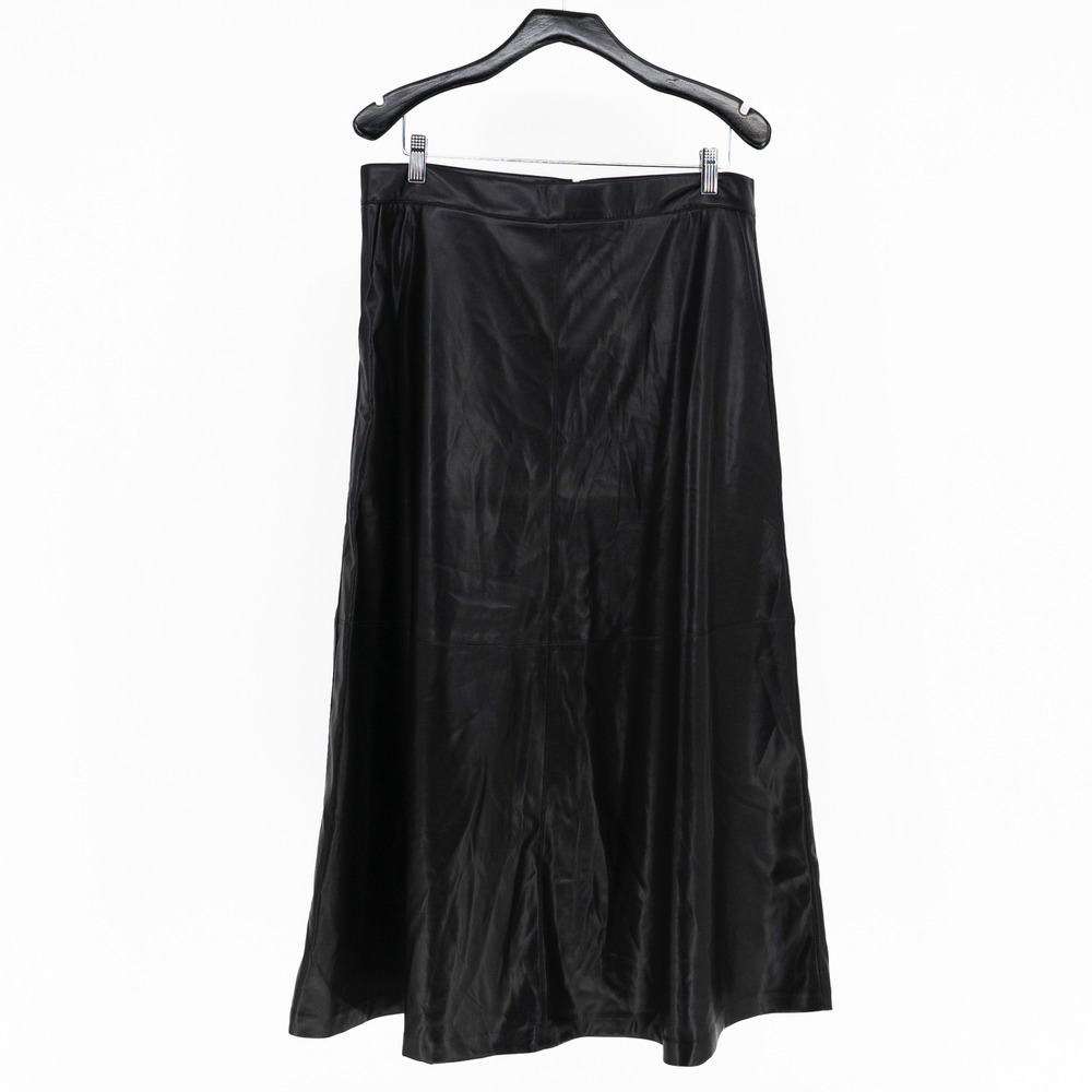 NEW Joe's Jeans Women's The Tavi Vegan Faux Leather Straight Maxi Skirt Black 10